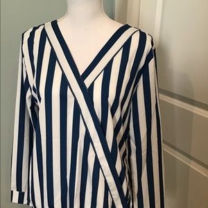 wrap top long sleeve top